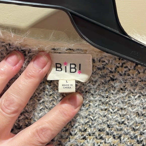 Warm cardigan duster style animal print sweater - Picture 3 of 3